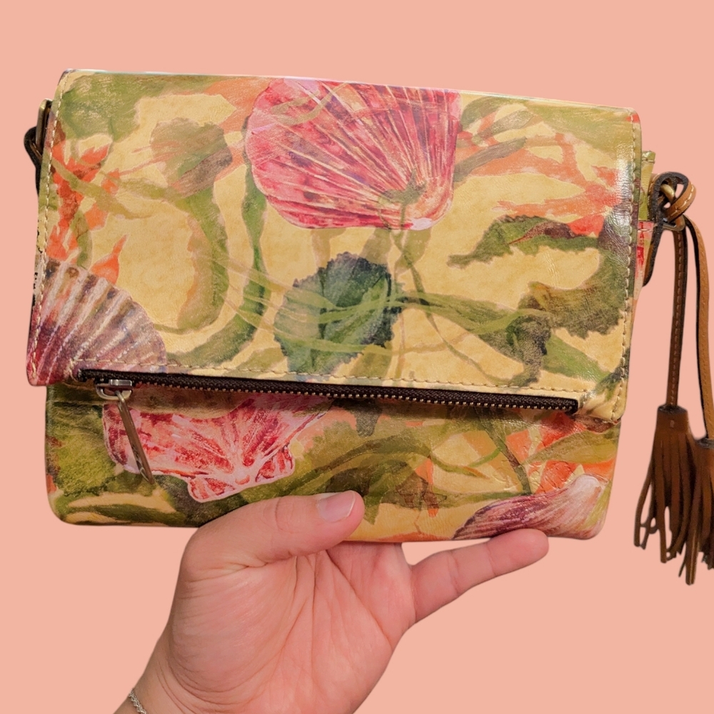 Patricia Nash Seashell by The Sea Clutch Bag Leather Purse Coastal **No Straps**